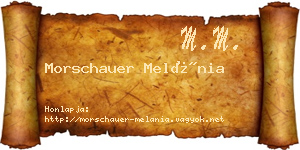 Morschauer Melánia névjegykártya